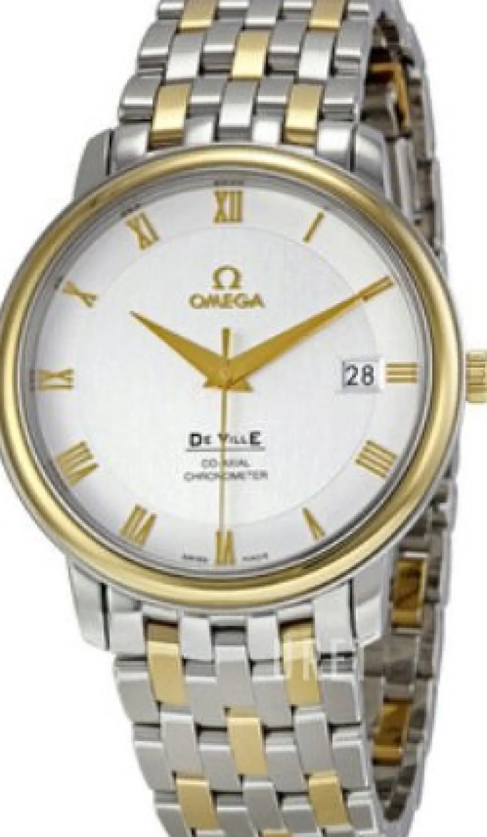 De Ville Prestige Automatic Silverfärgad/18 karat gult guld Ø36.5 mm