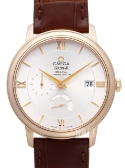 De Ville Prestige Co-Axial Power Reserve 39.5mm Silverfärgad/Läder Ø39.5 mm