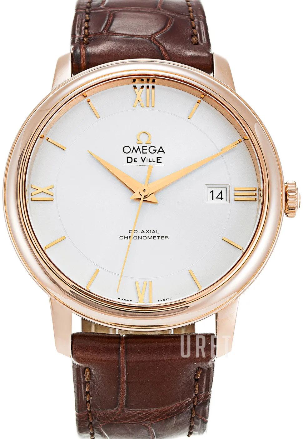 De Ville Prestige Co-Axial 39.5mm Silverfärgad/Läder Ø39.5 mm