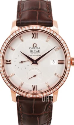 De Ville Prestige Co-Axial Power Reserve 39.5mm Silverfärgad/Läder Ø39.5 mm