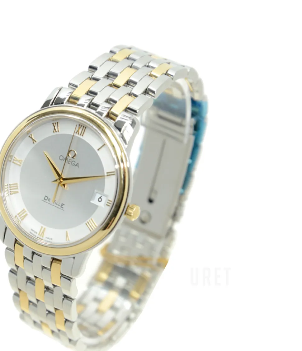 De Ville Prestige Quartz Silverfärgad/18 karat gult guld Ø34 mm