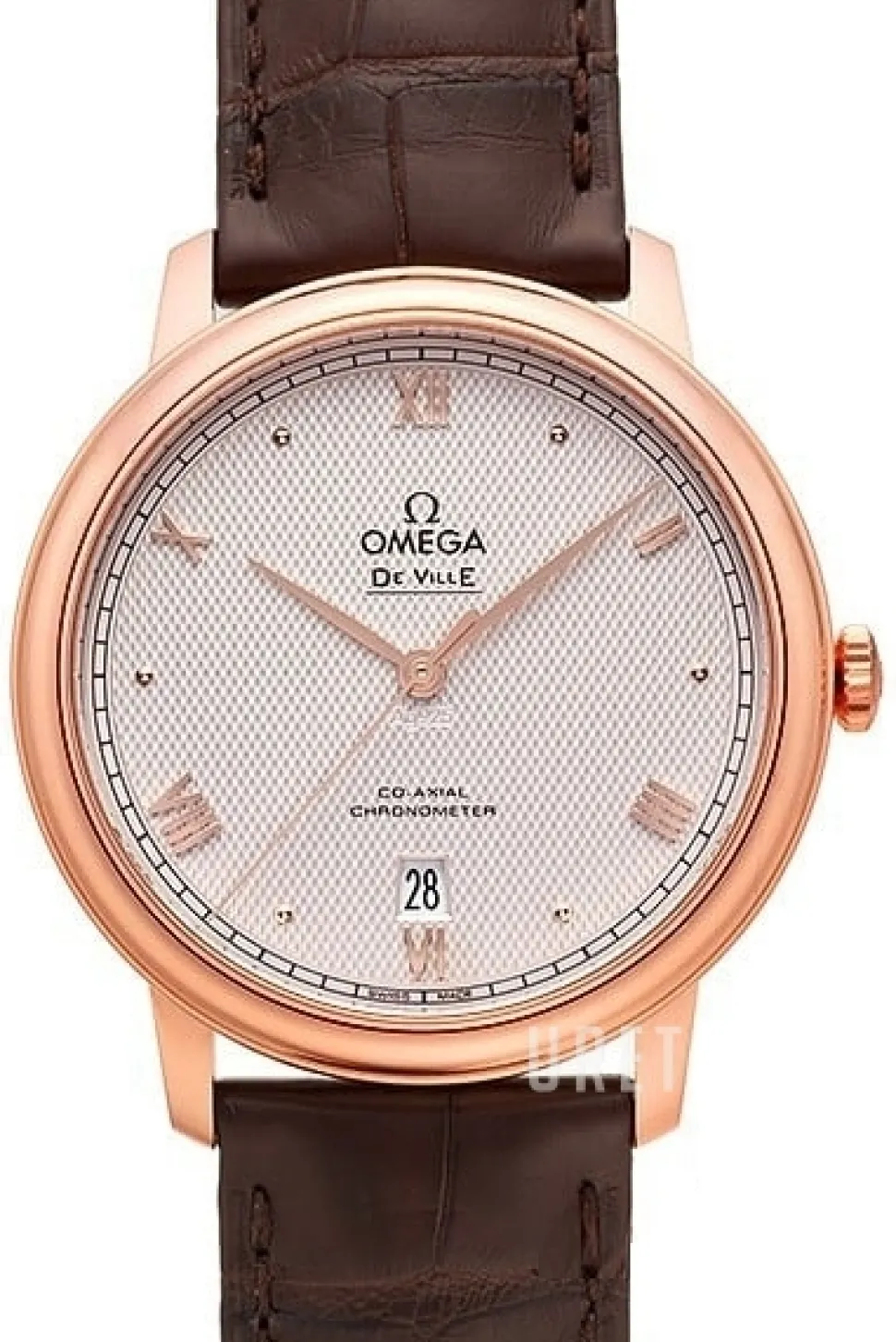 De Ville Prestige Silverfärgad/Läder Ø39.5 mm