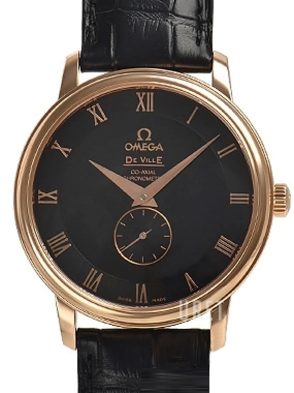 De Ville Prestige Small Seconds Svart/Läder Ø39 mm