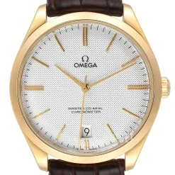 De Ville Tresor Master Co-Axial 40mm Silverfärgad/Läder Ø40 mm