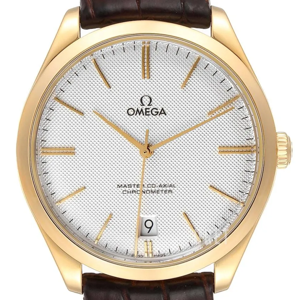 De Ville Tresor Master Co-Axial 40mm Silverfärgad/Läder Ø40 mm