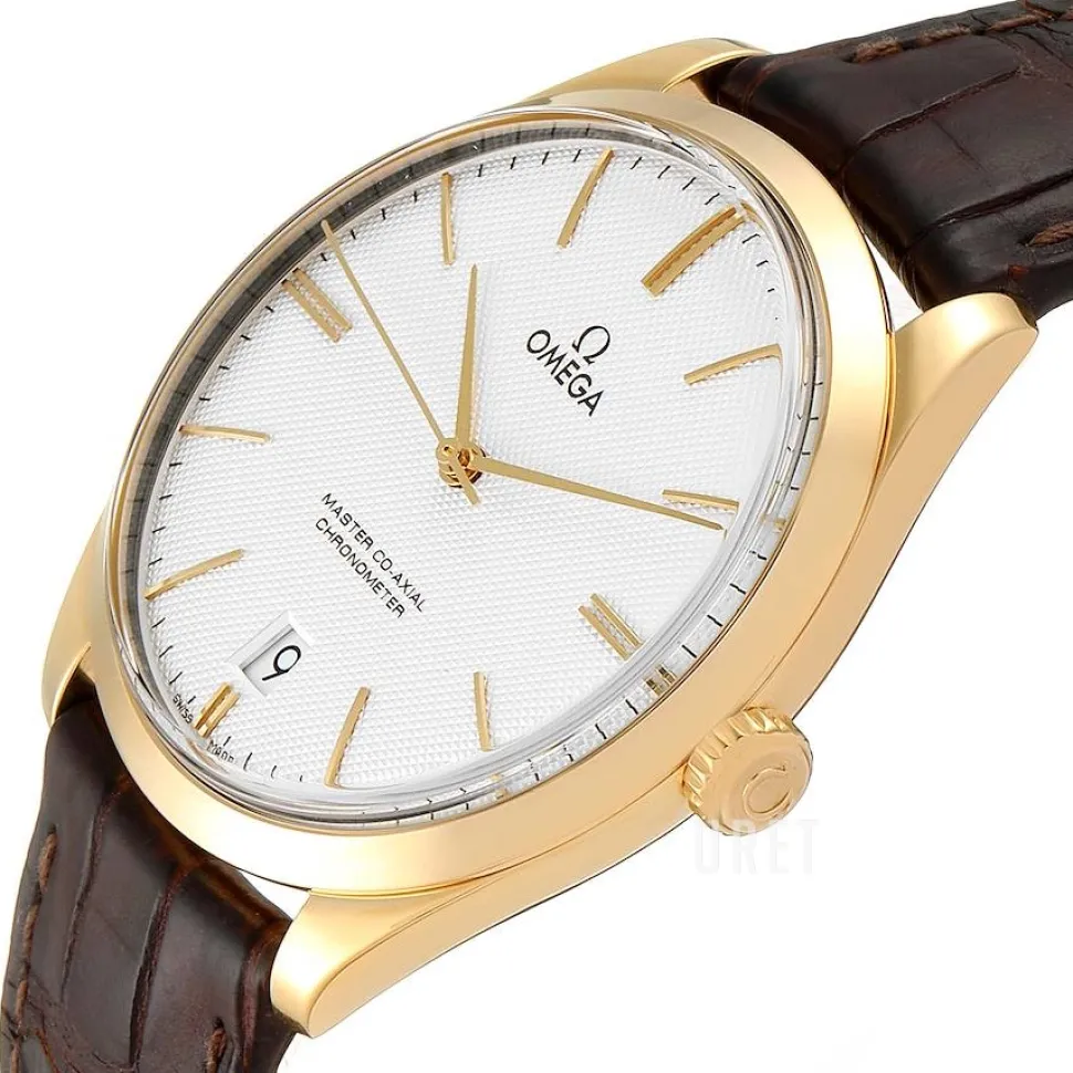 De Ville Tresor Master Co-Axial 40mm Silverfärgad/Läder Ø40 mm