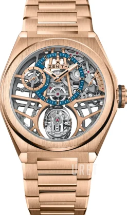 Defy Zero G Skelettskuren/18 karat roséguld Ø44 mm