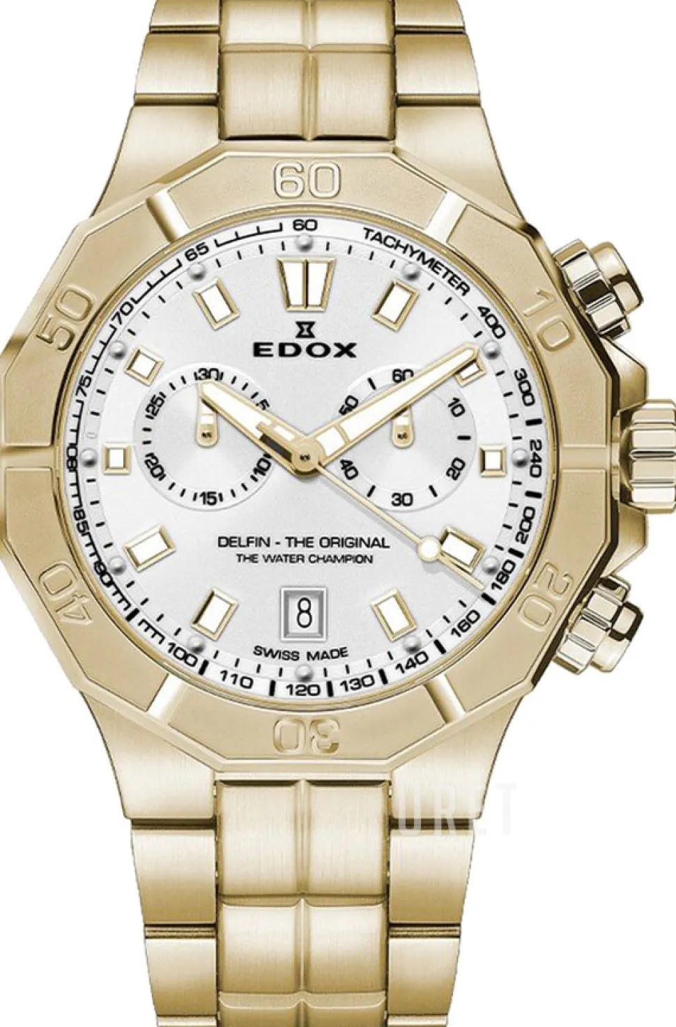 Delfin Silverfärgad/Gulguldtonat stål Ø43 mm