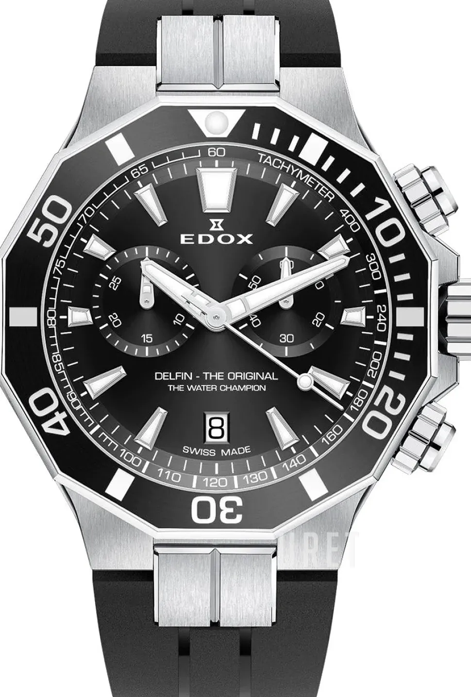 Delfin Svart/Gummi Ø43 mm