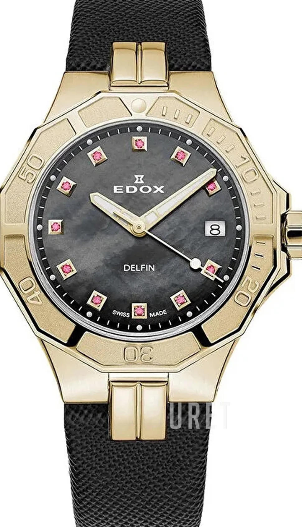 Delfin Svart/Läder Ø38 mm