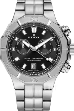 Delfin Svart/Stål Ø43 mm