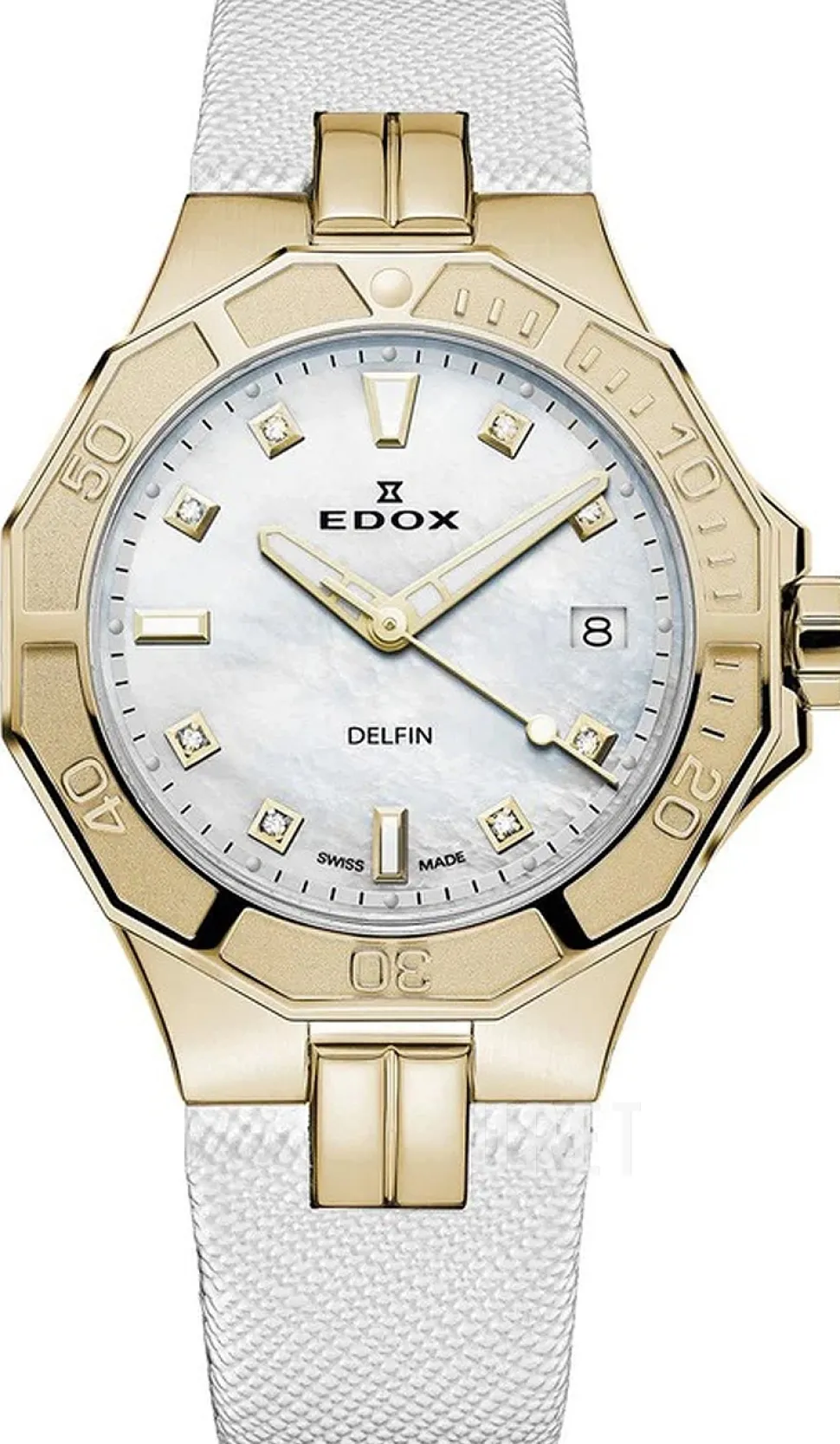 Delfin Vit/Läder Ø38 mm