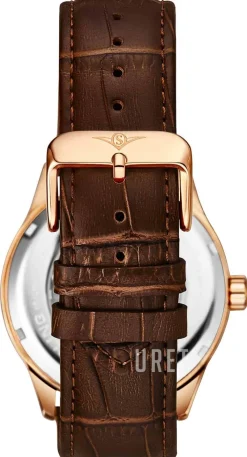 Denmark Silverfärgad/Läder Ø42 mm