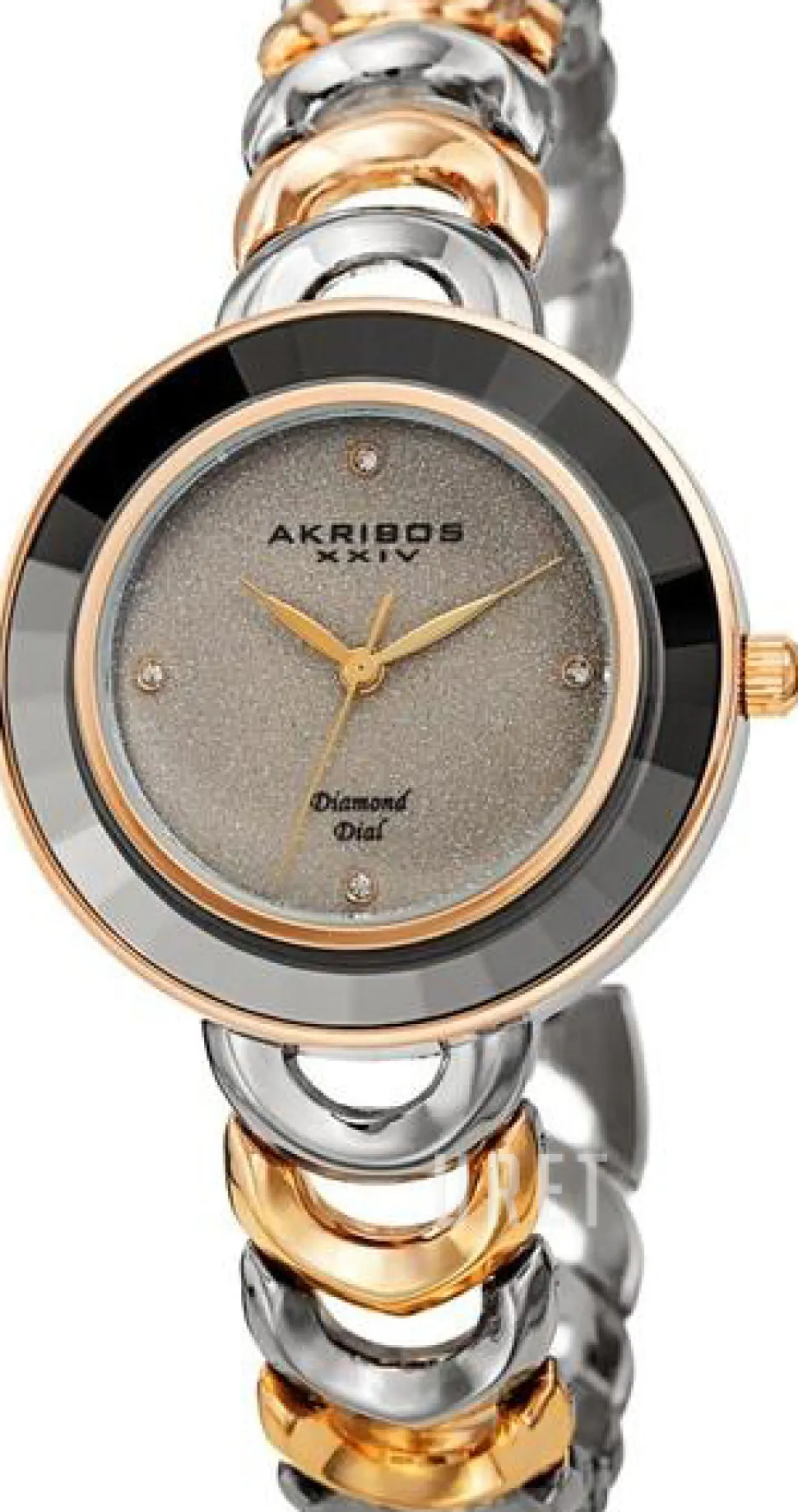 Diamond Grå/Roséguldstonat stål Ø36 mm