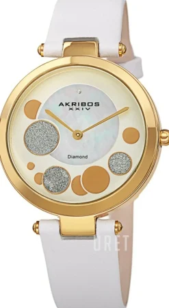 Diamond Guld/Läder Ø34 mm