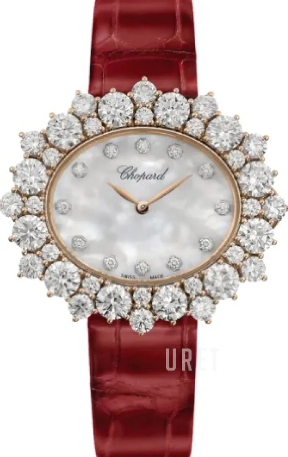 Diamond Hour Vit/Läder Ø40 mm