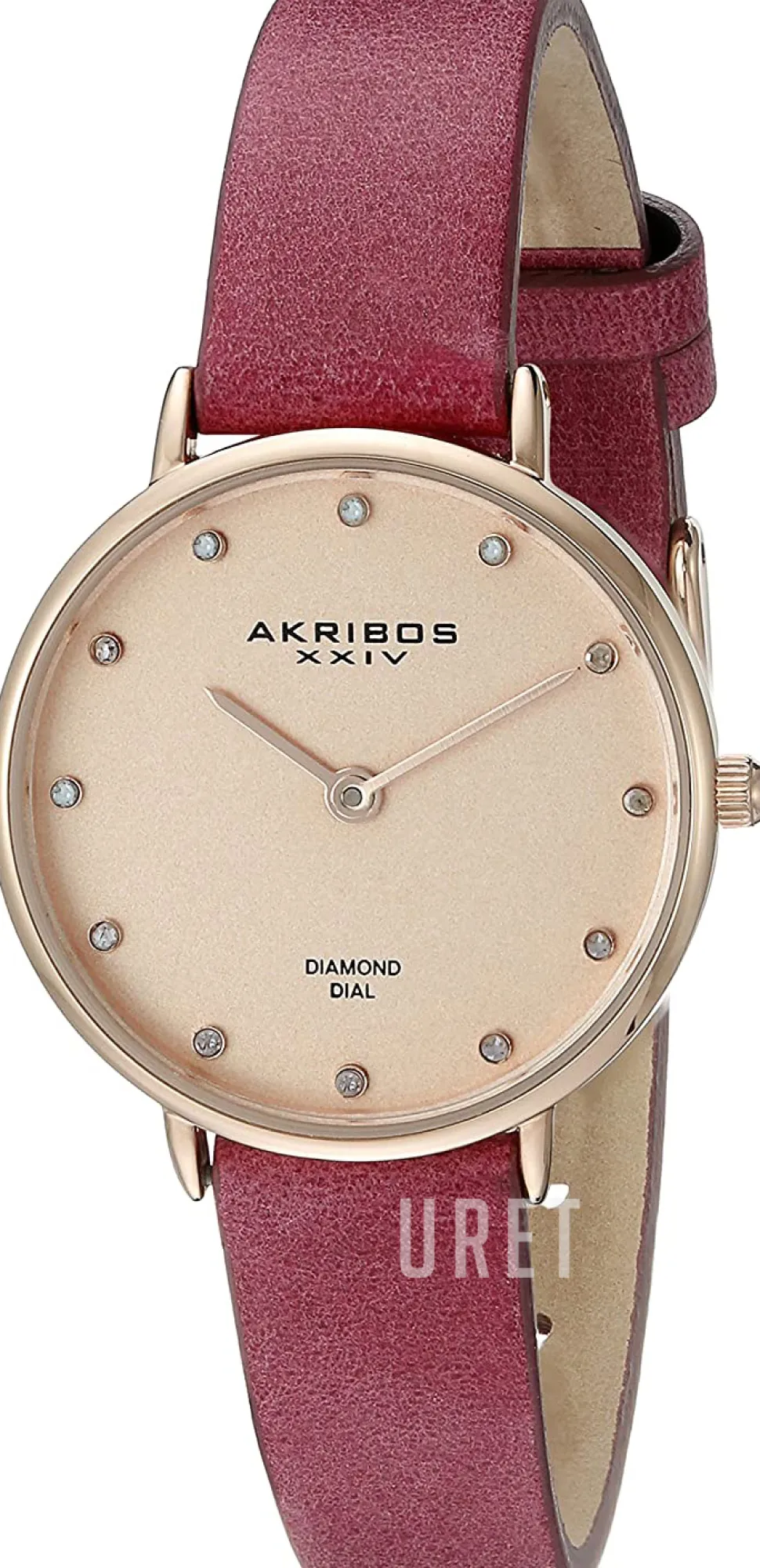 Diamond Roséguldstonad/Läder Ø28 mm