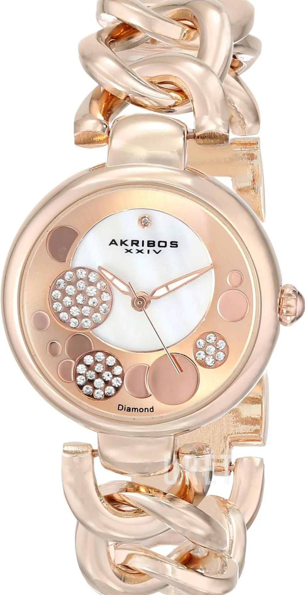 Diamond Roséguldstonad/Roséguldstonat stål Ø32 mm