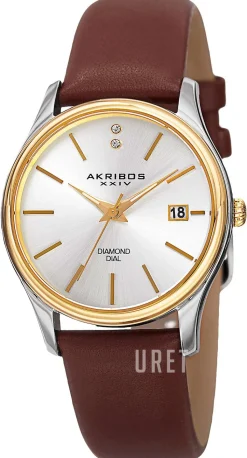 Diamond Silverfärgad/Läder Ø34 mm