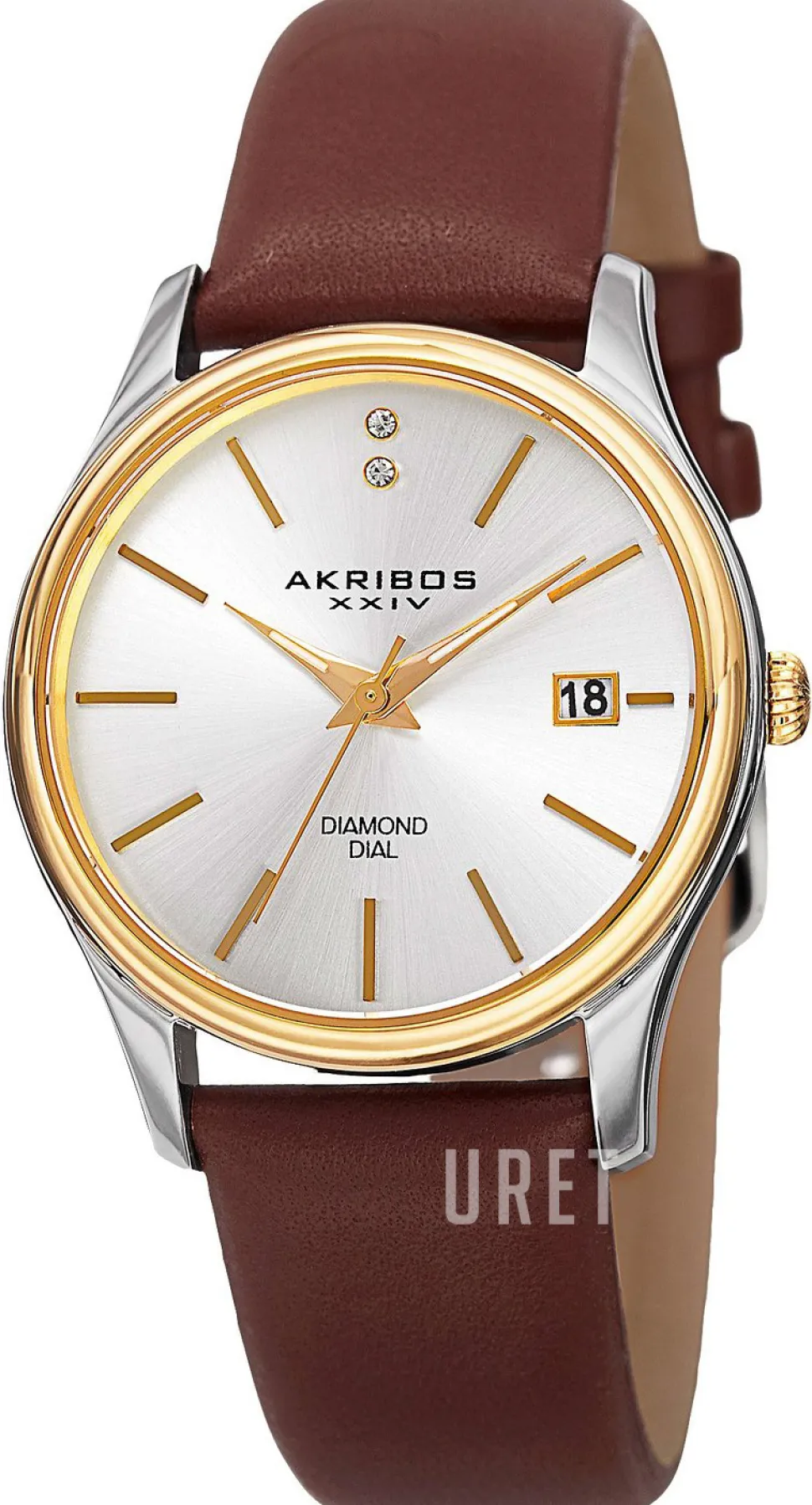 Diamond Silverfärgad/Läder Ø34 mm