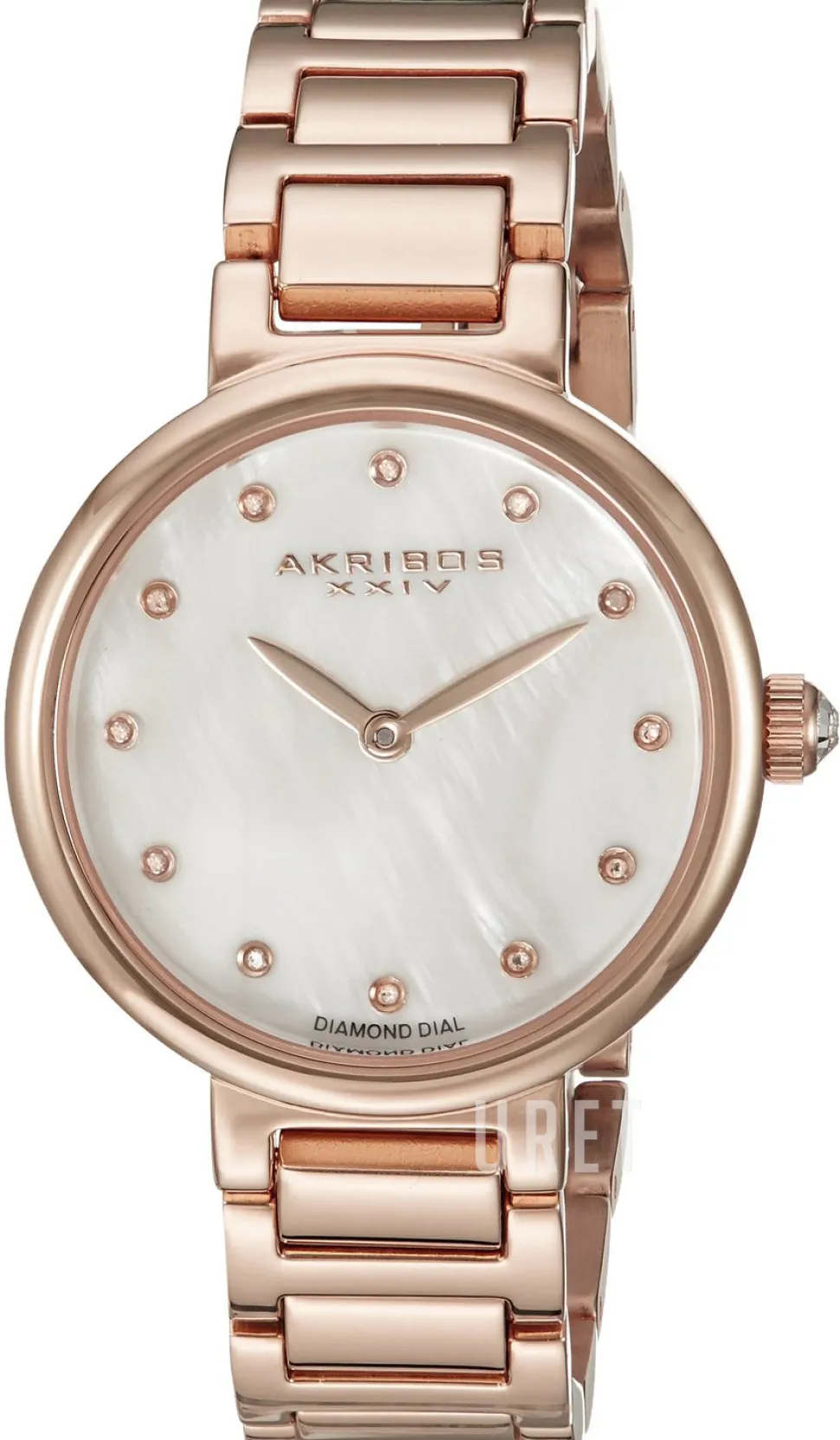 Diamond Vit/Roséguldstonat stål Ø30 mm