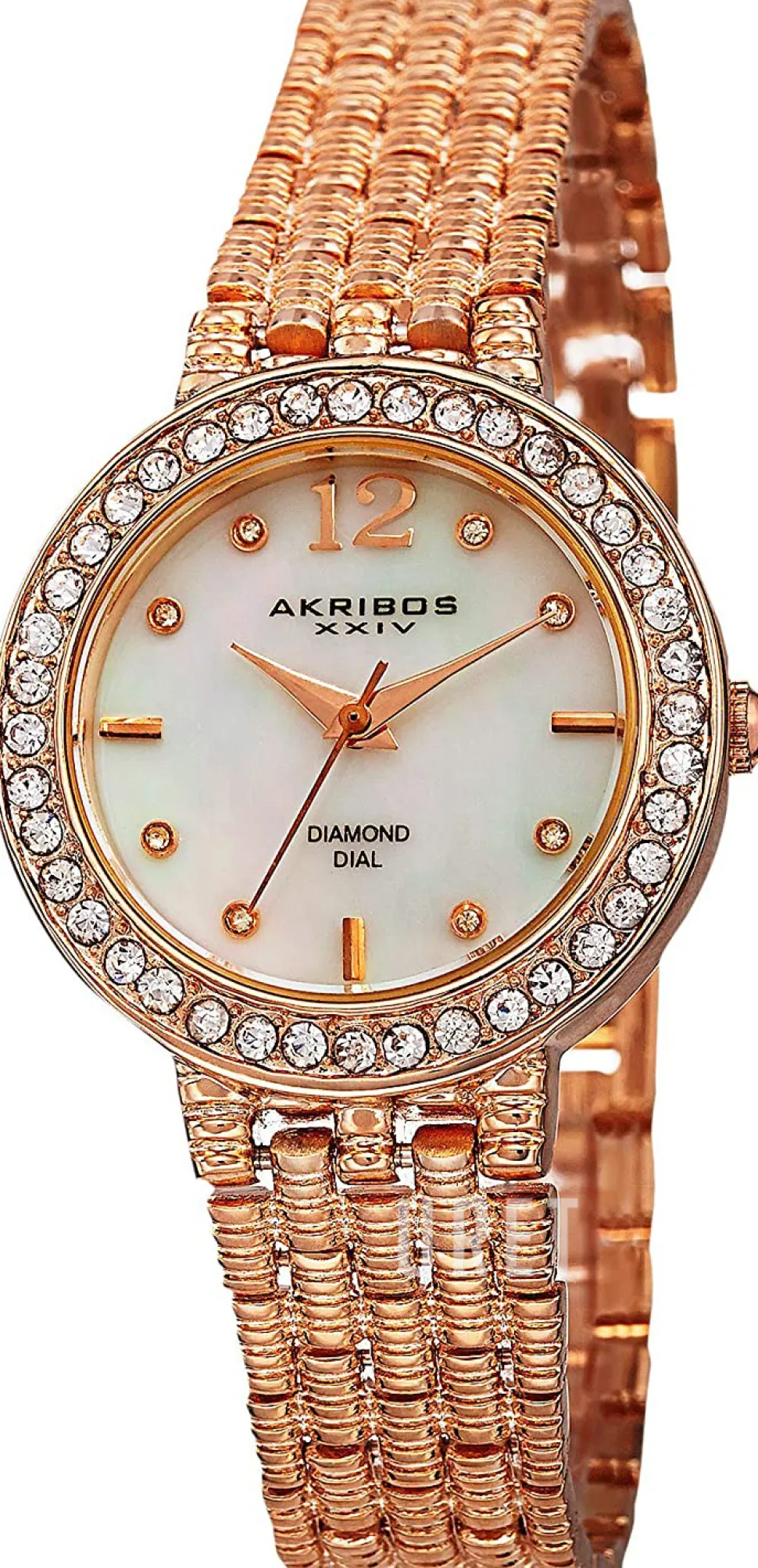 Diamond Vit/Roséguldstonat stål Ø30 mm