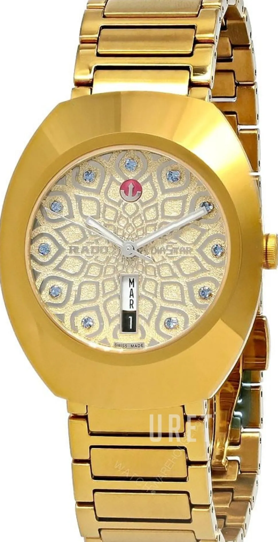 Diastar Guld/Gulguldtonat stål Ø38 mm