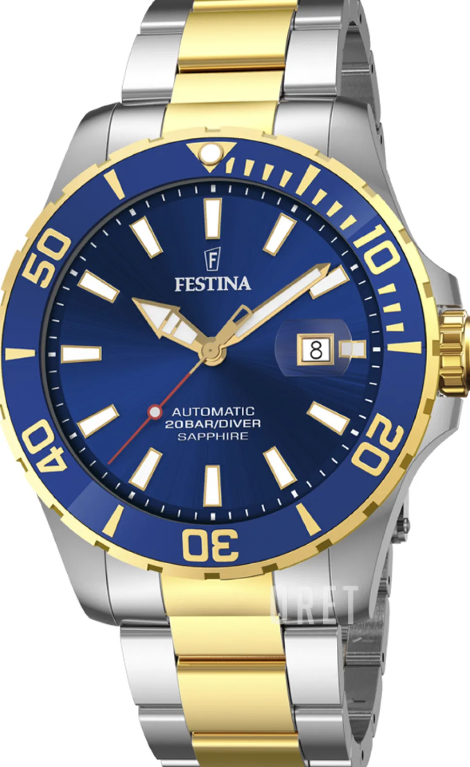 Diver Blå/Gulguldtonat stål Ø44 mm