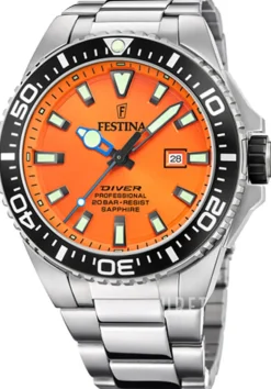 Diver Orange/Stål Ø45.7 mm