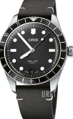 Divers Svart/Läder Ø40 mm