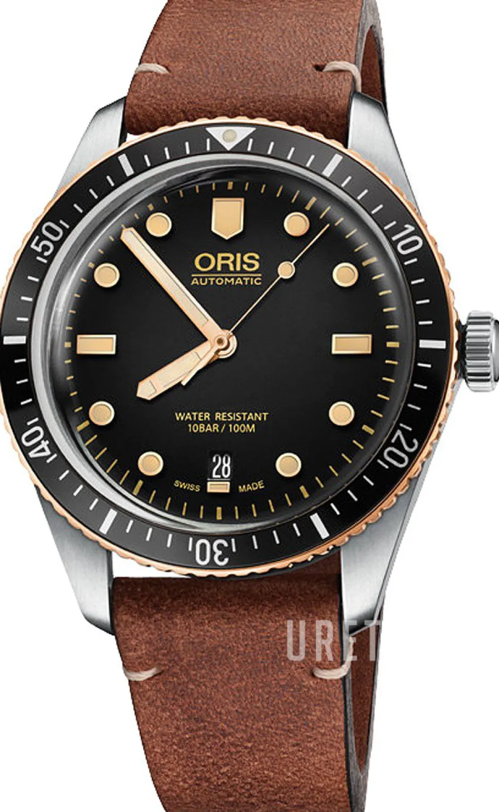 Diving Svart/Läder Ø40 mm