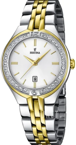 Dress Vit/Gulguldtonat stål Ø33 mm