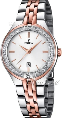 Dress Vit/Roséguldstonat stål Ø33 mm