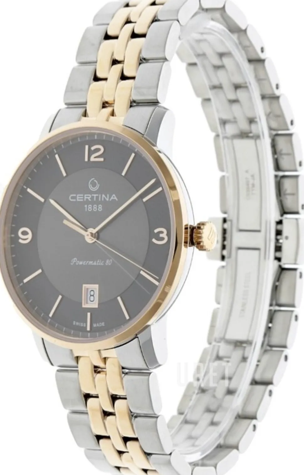 Ds Caimano Grå/Roséguldstonat stål Ø39 mm