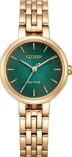 Eco Drive Grön/Roséguldstonat stål Ø28 mm