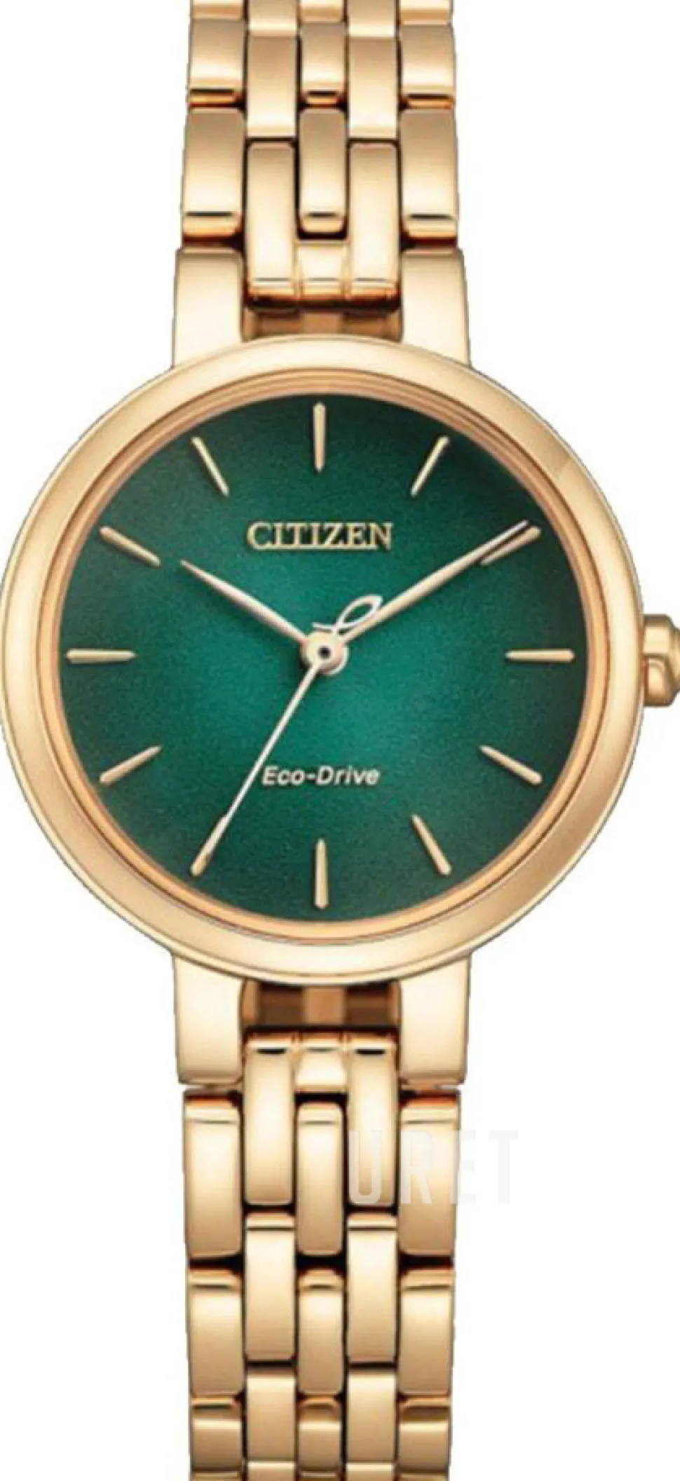 Eco Drive Grön/Roséguldstonat stål Ø28 mm