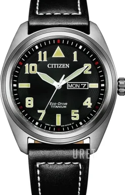 Eco Drive Svart/Läder Ø42 mm