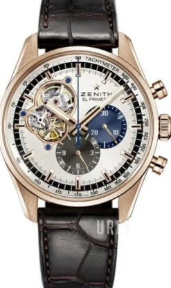 El Primero Chronomaster Silverfärgad/Läder Ø42 mm