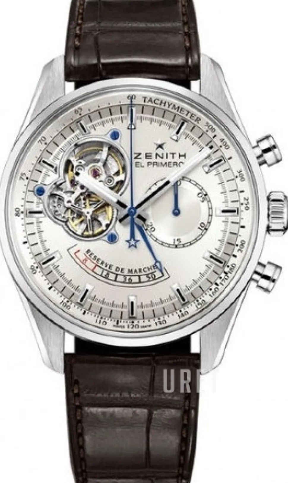 El Primero Chronomaster Silverfärgad/Läder Ø42 mm