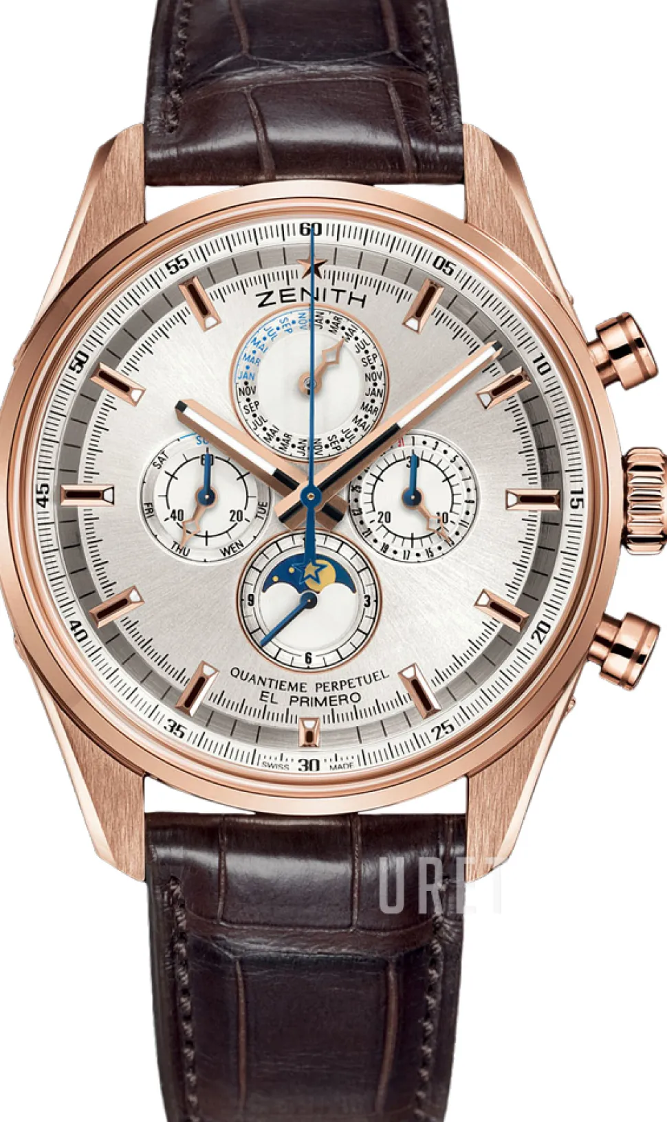 El Primero Silverfärgad/Läder Ø45 mm