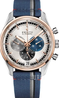 El Primero Silverfärgad/Textil Ø42 mm