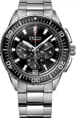 El Primero Stratos Flyback Svart/Stål Ø45.5 mm