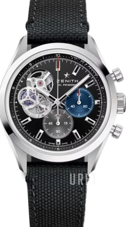 El Primero Svart/Läder Ø39.5 mm