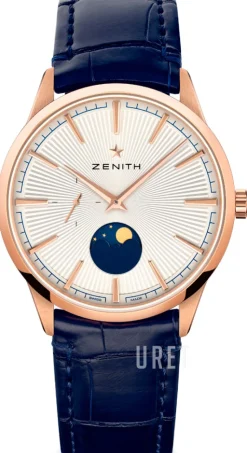 Elite Moonphase Silverfärgad/Gummi Ø40.5 mm