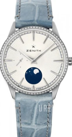 Elite Moonphase Vit/Läder Ø36 mm