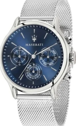 Epoca Blå/Stål Ø42 mm