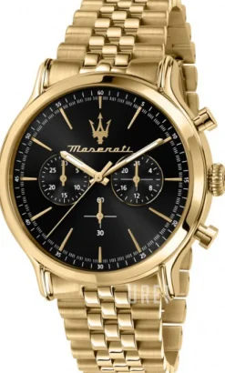 Epoca Svart/Gulguldtonat stål Ø42 mm