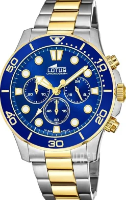 Excellent Blå/Gulguldtonat stål Ø44.5 mm