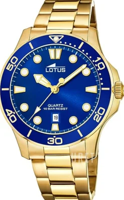 Excellent Blå/Gulguldtonat stål Ø38.5 mm