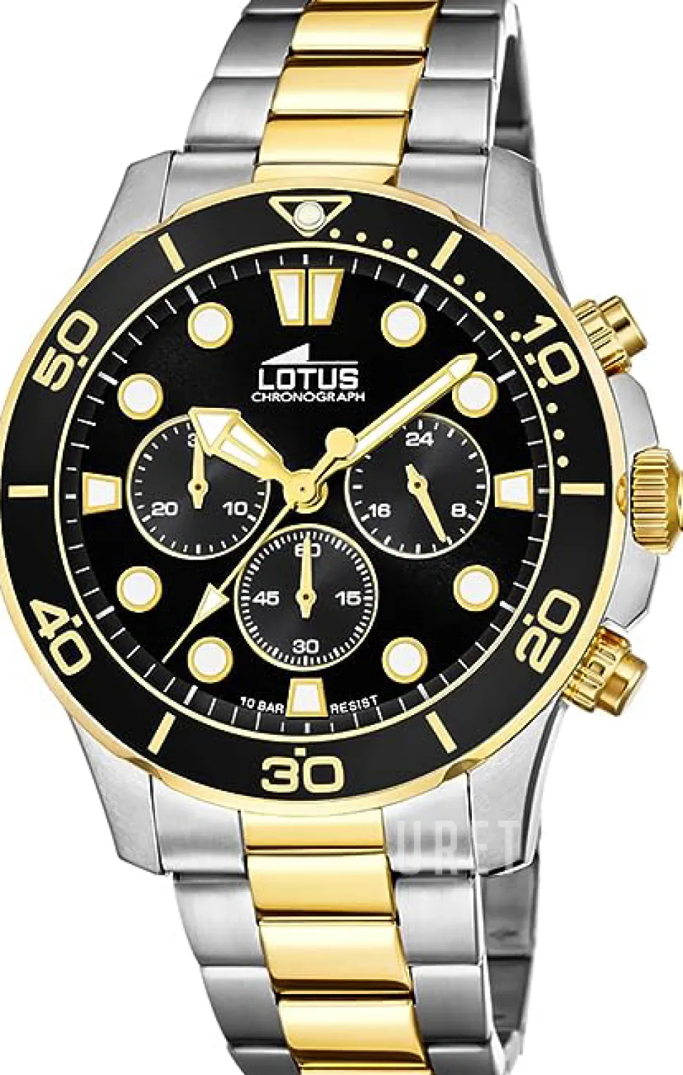 Excellent Svart/Gulguldtonat stål Ø44.5 mm